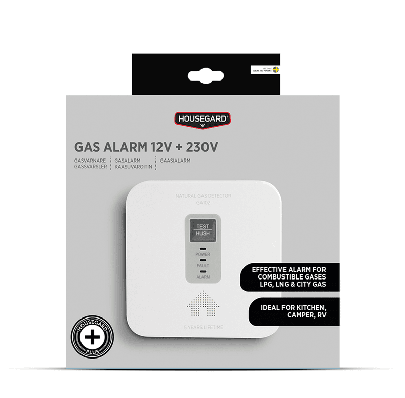 Housegard Gass Alarm 12V + 230V